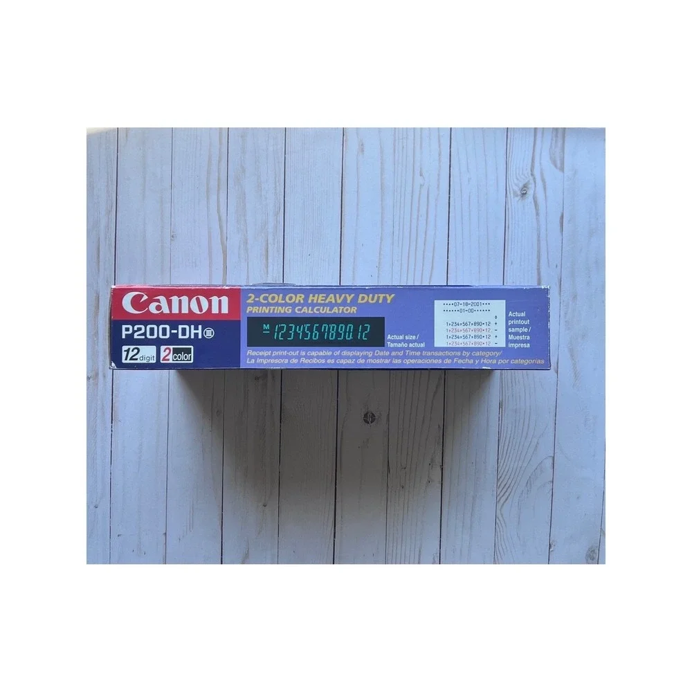 Canon P200-DH III‎ Desktop Printing Calculator Vintage NIB Accounting 12 Digits
